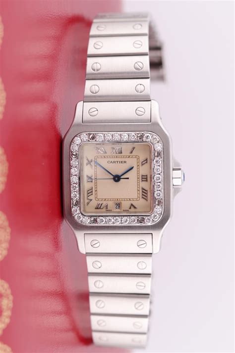 cartier santos 1564|Cartier Santos full diamond.